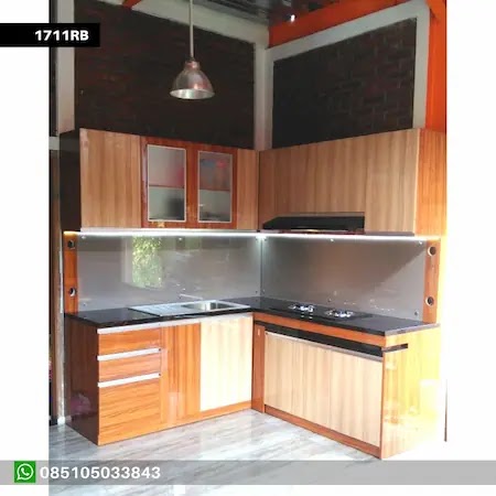 Meja siluman pada kitchen set buatan SUNSUN Interior Bandung (2)